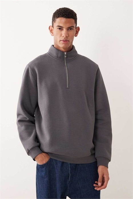 Свитшот Essentials с полузастежкой-молнией артикул 153493717