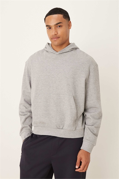 Свободная толстовка прямого кроя с капюшоном артикул 148882792
