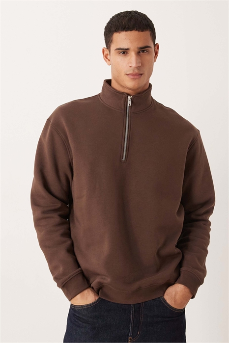 Свитшот Essentials свободного кроя с четвертью молнии артикул 153493793