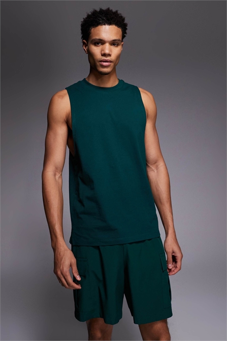 Тренировочная майка Icon из хлопка с заниженными проймами и технологией быстрого высыхания артикул 151738756