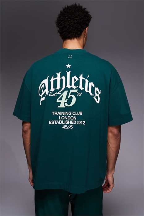 Оверсайз-футболка из плотного хлопка с принтом на спине и быстросохнущей обработкой артикул 151637781