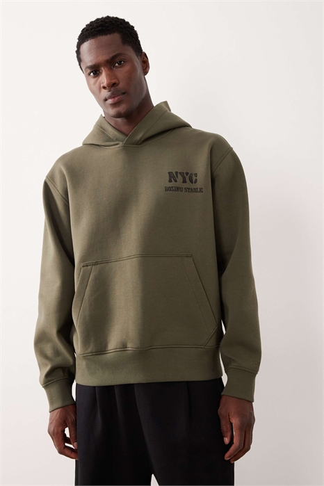 Худи с принтом на груди и застежкой-молнией от YPB артикул 151967556