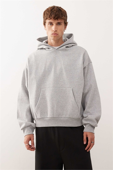 Худи из плотного джерси свободного прямого кроя артикул 149293303