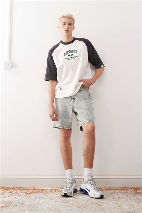 Джинсовые шорты с логотипом Aape by A Bathing Ape артикул 141529628