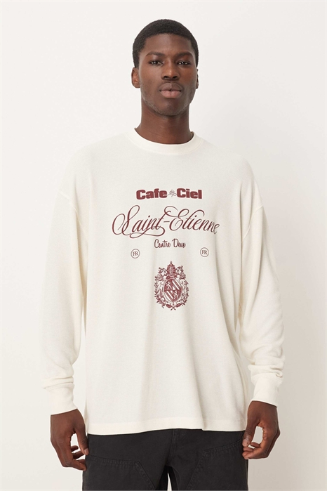 Толстовка свободного кроя с длинными рукавами и надписью артикул 146781923