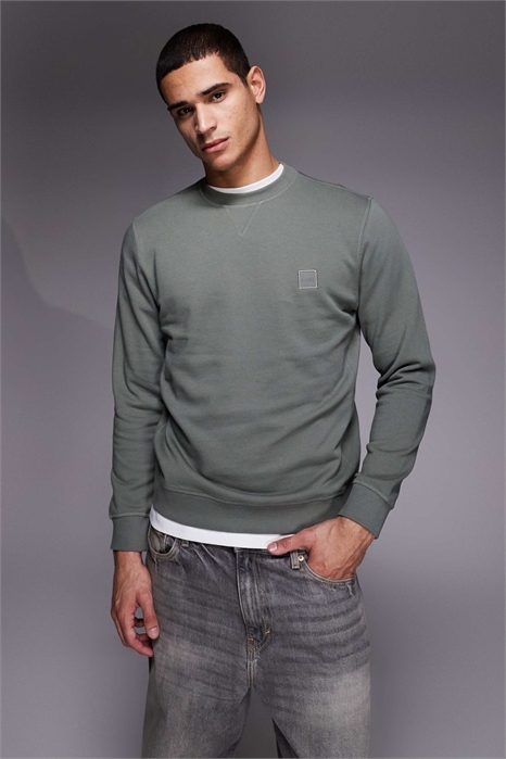 Свитшот с небольшим логотипом в однотонном исполнении артикул 153724764