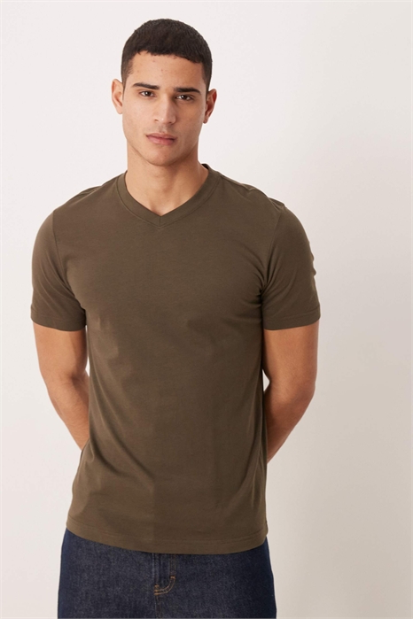 Футболка свободного кроя с V-образным вырезом артикул 154316140