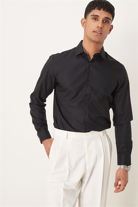 Рубашка приталенного кроя, не требующая глажки артикул 117756141