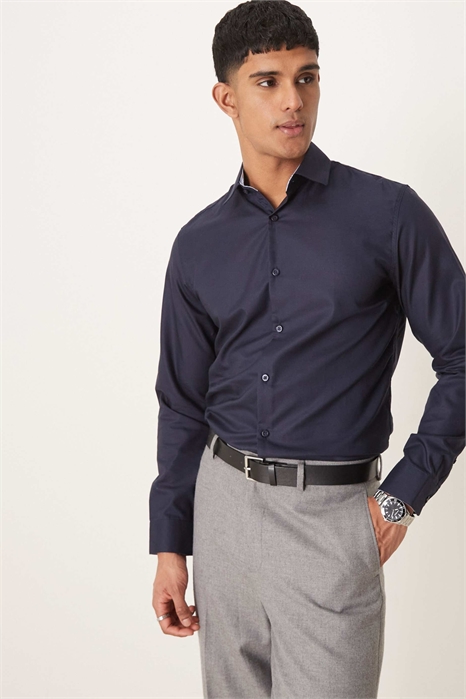 Рубашка приталенного кроя, не требующая глажки артикул 117757384