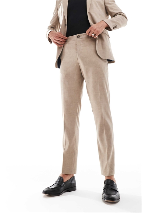 Брюки из смешанной шерсти с зауженным кроем артикул 136590997