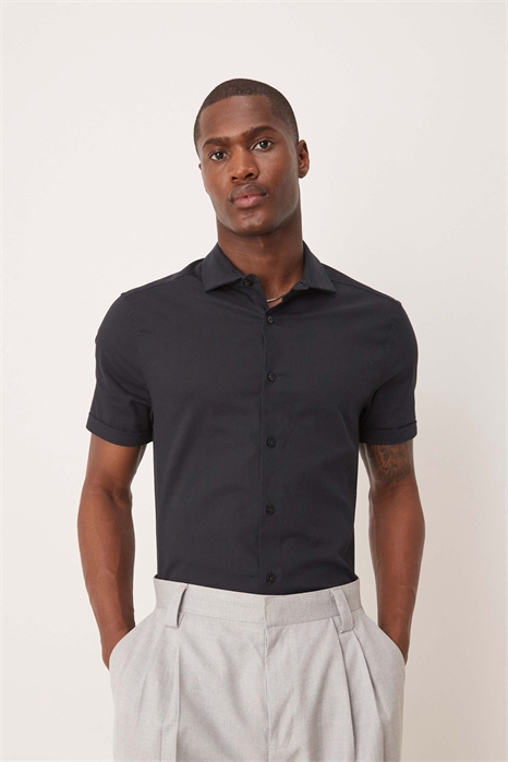 Рубашка-оксфорд королевского синего цвета с зауженным кроем и воротником-каре артикул 126584181