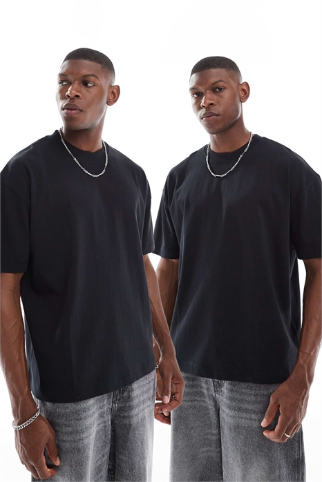 Набор из 2-х футболок свободного кроя из плотной ткани артикул 147996138