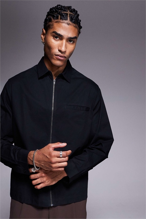 Обычная рубашка на молнии артикул 142883224