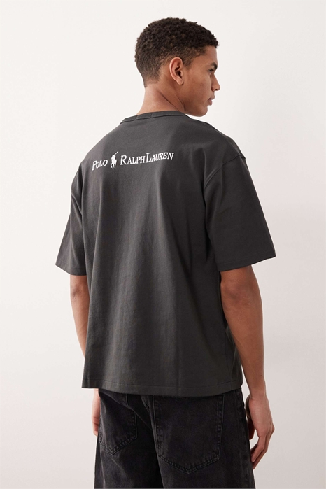 Футболка свободного кроя из плотной ткани с логотипом Script Player на спине артикул 152230994