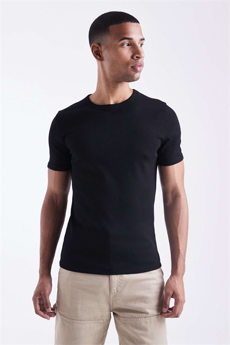 Фигурально облегающая ребристая футболка артикул 150151154
