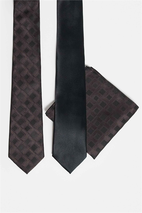 Набор из 2 предметов: галстук и нагрудный платок с геометрическим принтом артикул 151184305