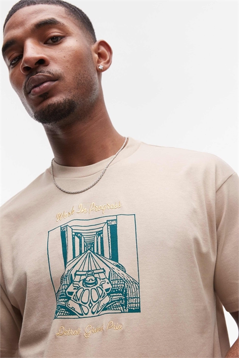 Футболка с принтом в стиле гонок артикул 141488164