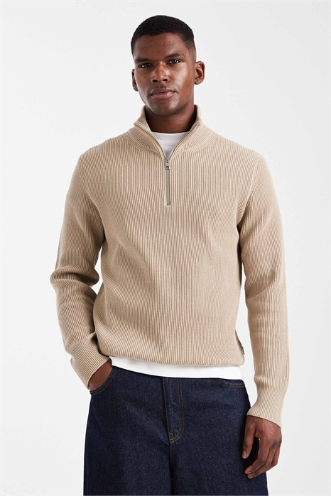 Свитер с четвертью молнии из трикотажа артикул 148489050