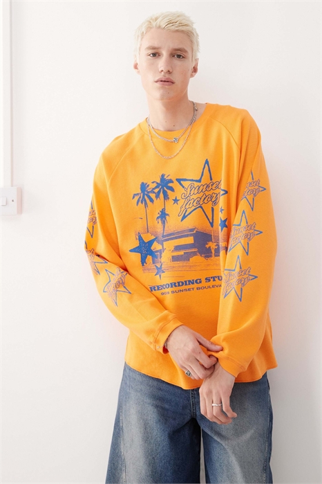 Футболка с длинным рукавом и кроем «скейтер» артикул 143260338