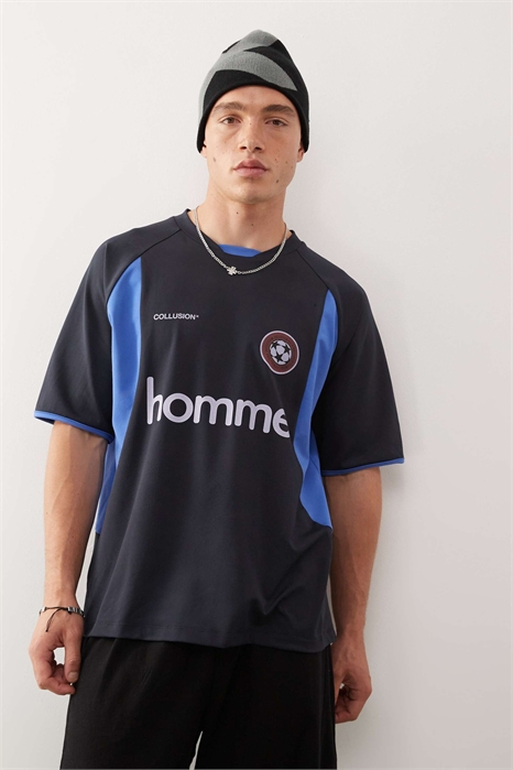 Футболка темно-синего цвета артикул 149852839