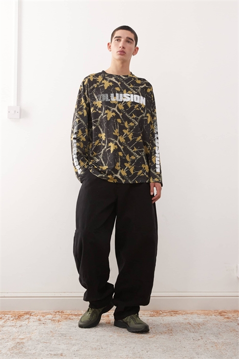 Футболка с длинным рукавом из материала Airtex свободного кроя артикул 150177290