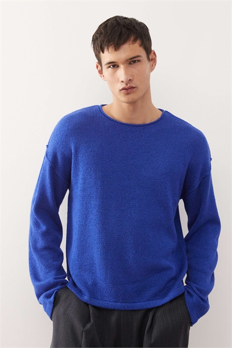 Свитшот из трикотажа свободного кроя артикул 143022891