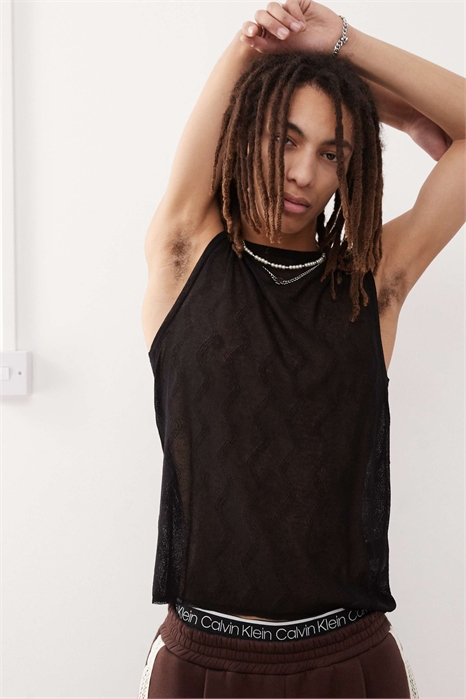 Фестивальная вязаная майка артикул 141461646