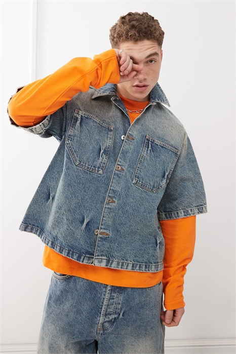 Боксерские шорты из денима артикул 140465603