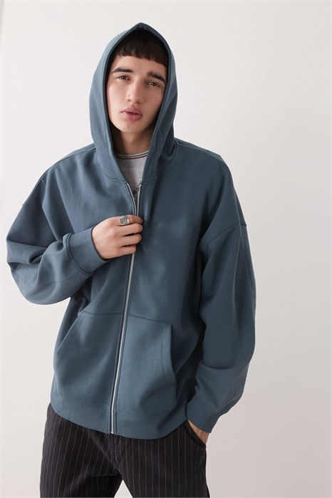 Худи прямого кроя на молнии артикул 140702015