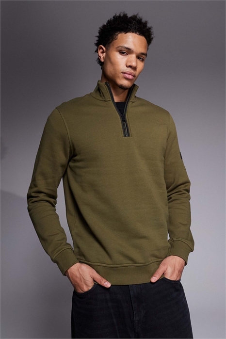Свитшот с полузастежкой-молнией от Rufforth артикул 153116573