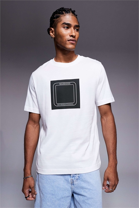 Футболка с принтом Loop белого цвета артикул 150171285