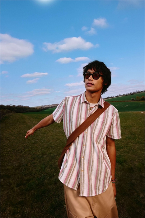 Рубашка с полосками Lipton с короткими рукавами артикул 146695233