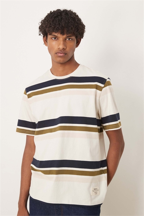 Футболка Golsborne Stripe Relaxed белого цвета артикул 141860304