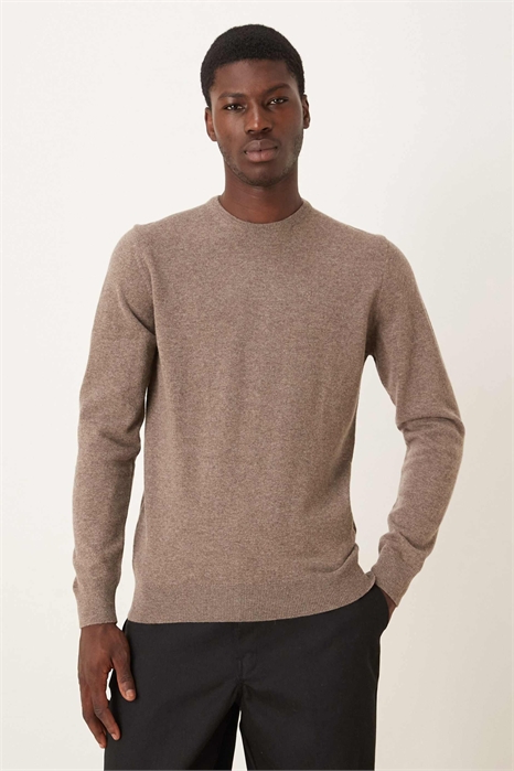 Свитер с круглым вырезом из натуральной овечьей шерсти артикул 150171281