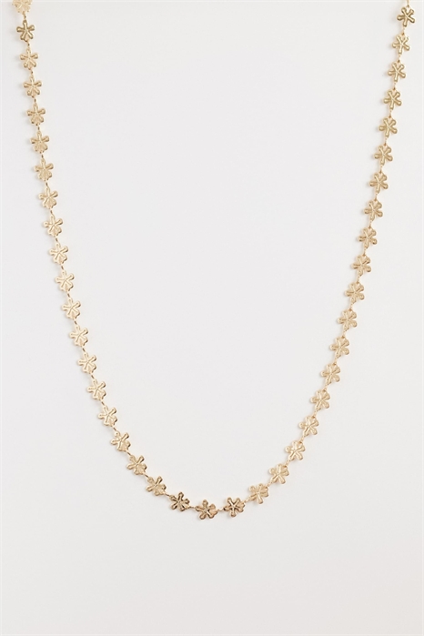 Короткое колье с миниатюрным цветочком артикул 155539156