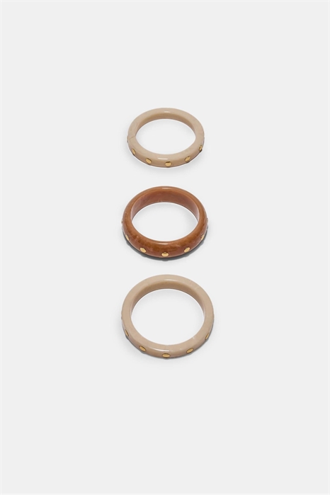 Набор из 3 жестких браслетов с заклепками артикул 156087404