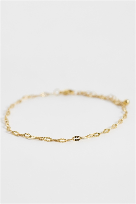 Водонепроницаемый браслет на лодыжку из нержавеющей стали с узором в виде бумажной цепочки артикул 155726110