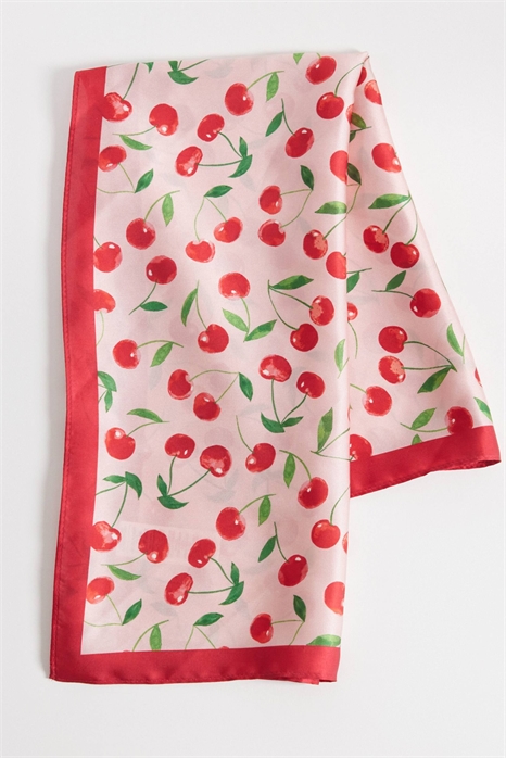 Квадратный шарф из вишневого атласа артикул 151555482