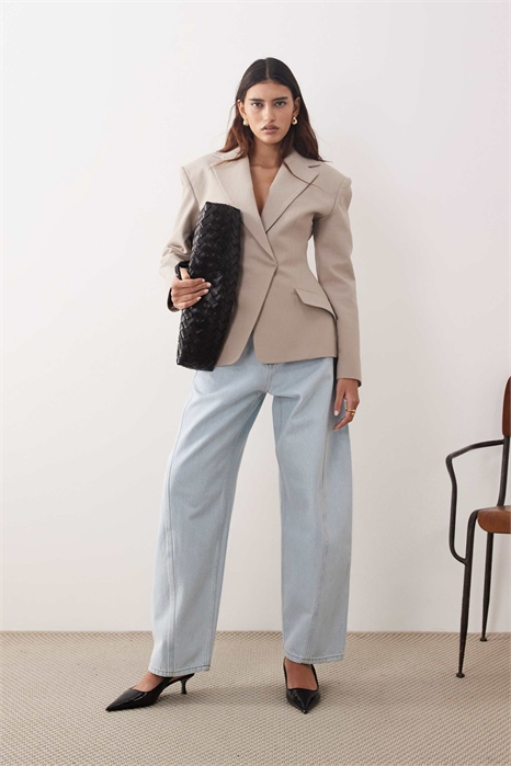 Джинсы-кюлоты с отстрочкой «Франклин» артикул 154977683