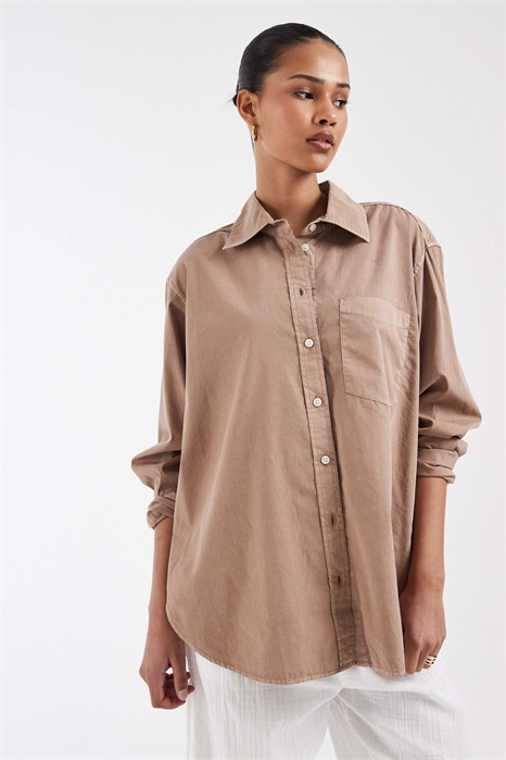Рубашка свободного кроя с фактурной текстурой артикул 155647555
