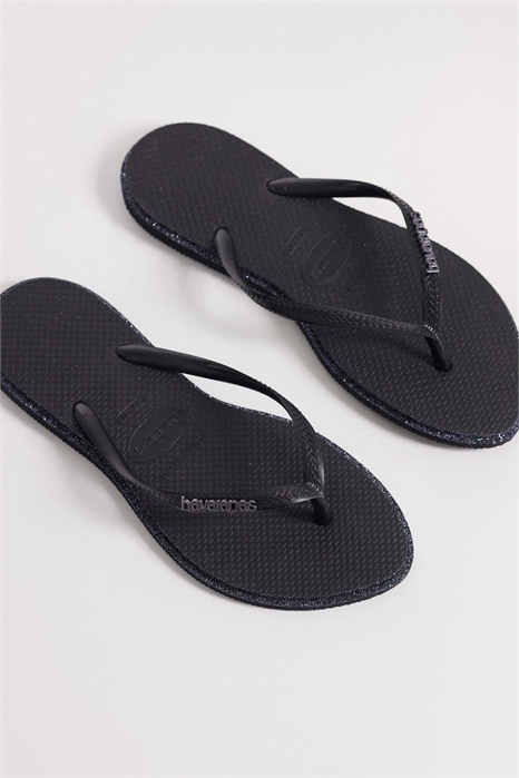 Тонкие шлепанцы с блестками артикул 155827454