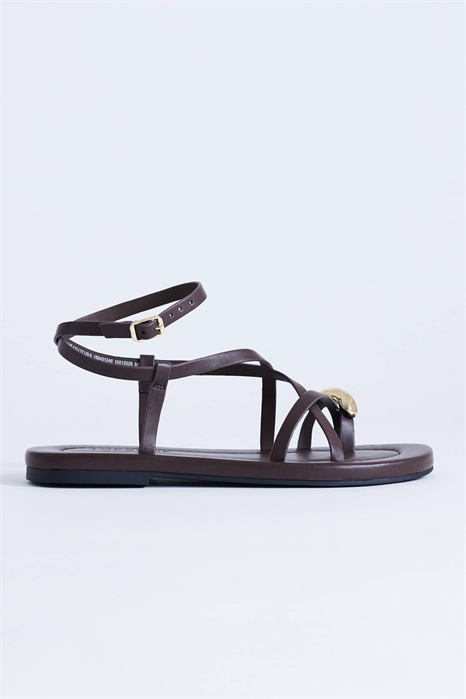 Сандалии Sabrina с металлическим носком и плоской подошвой артикул 150431245