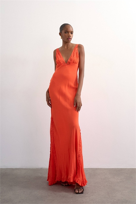 Вышитое платье макси для торжественных случаев артикул 149622770