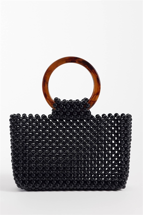 Клатч с ручкой из полимерной смолы с бусинами артикул 154839255