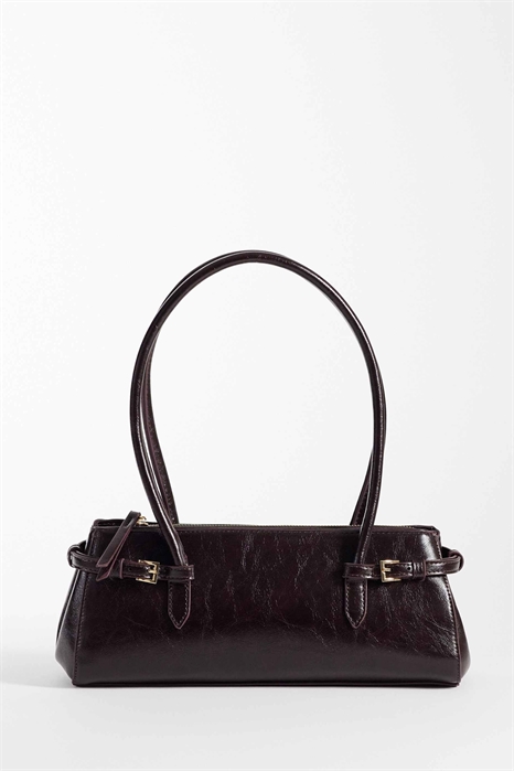 Сумка через плечо с текстурированной поверхностью и ремнем артикул 154608253