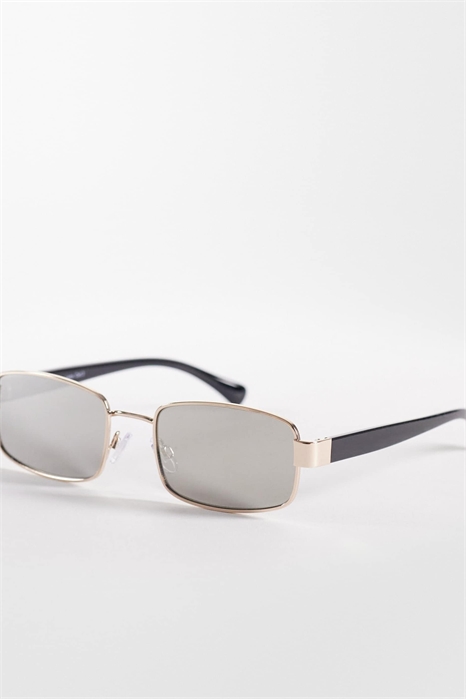 Прямоугольные металлические солнцезащитные очки артикул 153052944