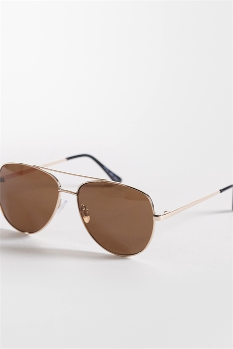 Металлические солнцезащитные очки в стиле «авиатор» артикул 153052928