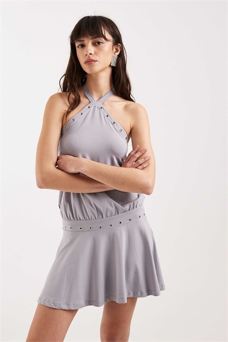 Мини-платье Kureha из джерси с открытыми плечами артикул 155589508