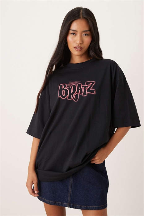 Футболка свободного кроя с принтом Bratz артикул 148524476