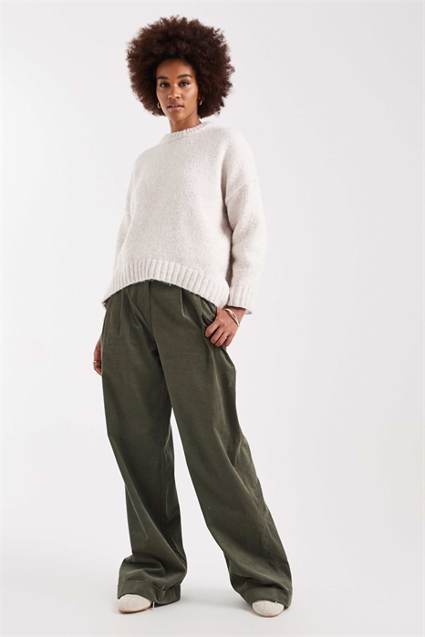 ASOS DESIGN — брюки из вельвета с широкими брючинами и отворотами, для высоких артикул 153286373